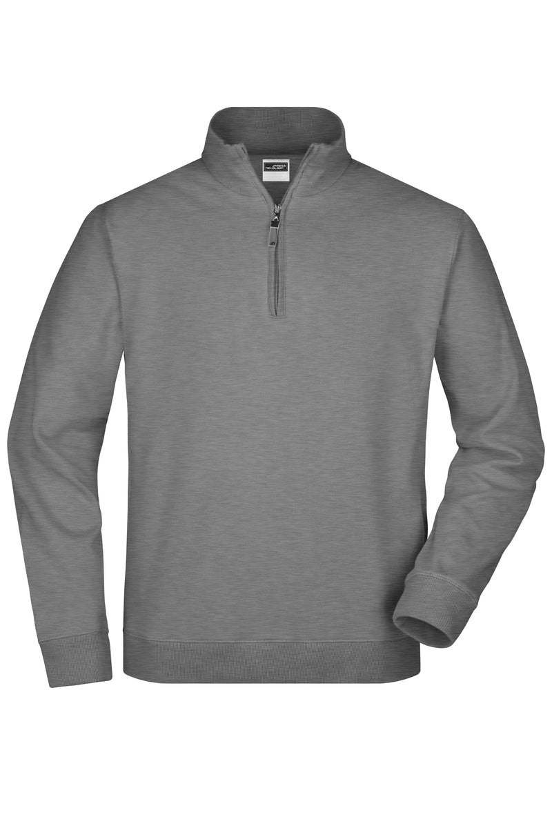 Laden Sie das Bild in Galerie -Viewer, Sweatshirt mit Stehkragen und kurzem Reißverschluss - JN352
