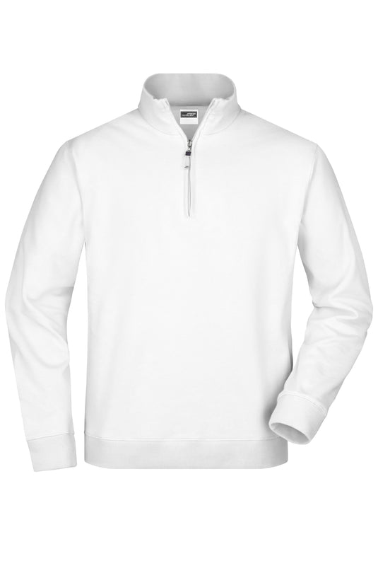 Sweatshirt mit Stehkragen und kurzem Reißverschluss - JN352
