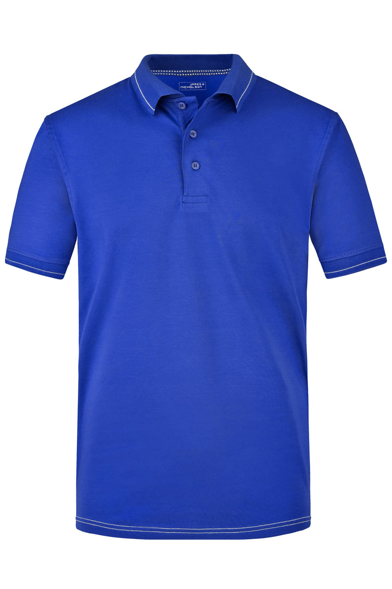 Laden Sie das Bild in Galerie -Viewer, Hochwertiges Poloshirt mit Kontraststreifen - Herren - JN569
