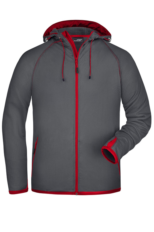 Modische Fleece Kapuzenjacke - JN571