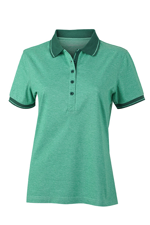 Melange Polo mit modischen Details - JN705