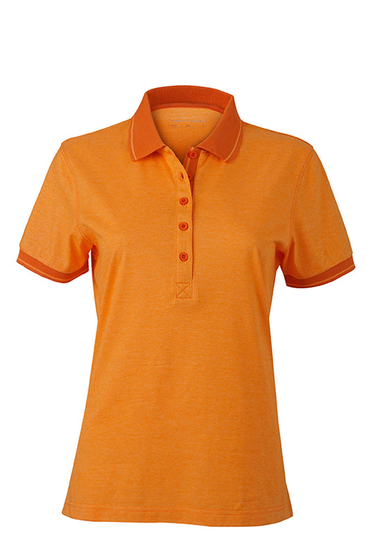 Melange Polo mit modischen Details - JN705