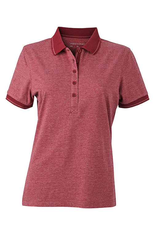 Melange Polo mit modischen Details - JN705