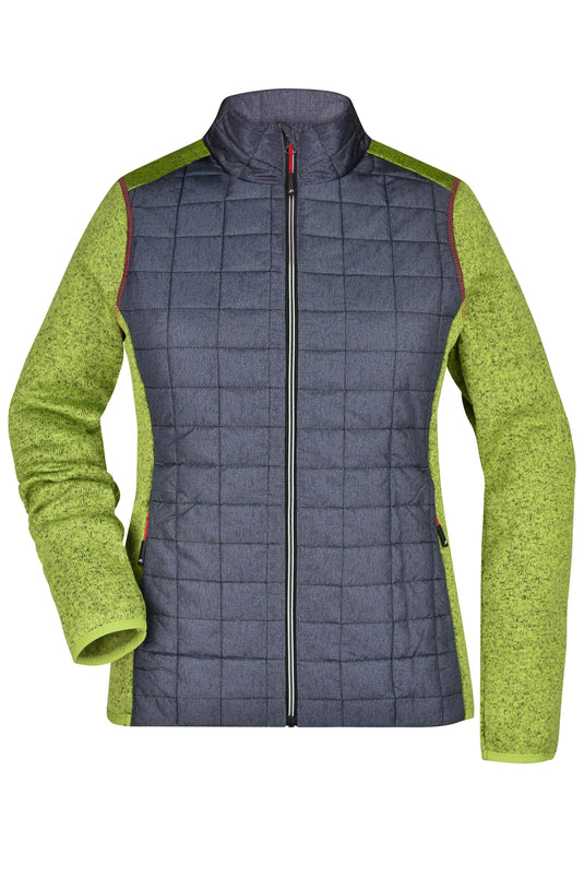 Strickfleecejacke im stylischen Materialmix - JN741
