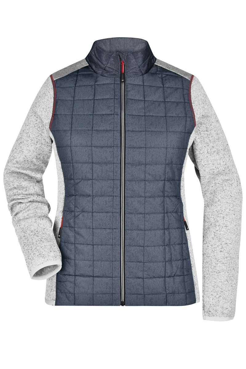 Laden Sie das Bild in Galerie -Viewer, Strickfleecejacke im stylischen Materialmix - JN741
