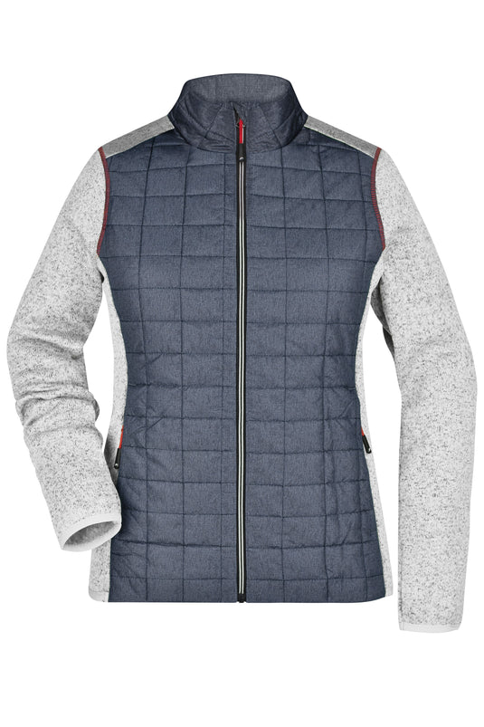 Strickfleecejacke im stylischen Materialmix - JN741