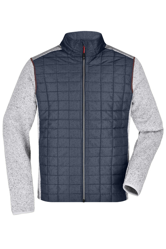 Strickfleecejacke im stylischen Materialmix - JN742