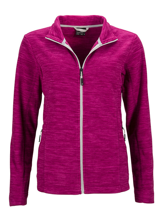 Damen Fleecejacke in modischer Melange-Optik - JN769