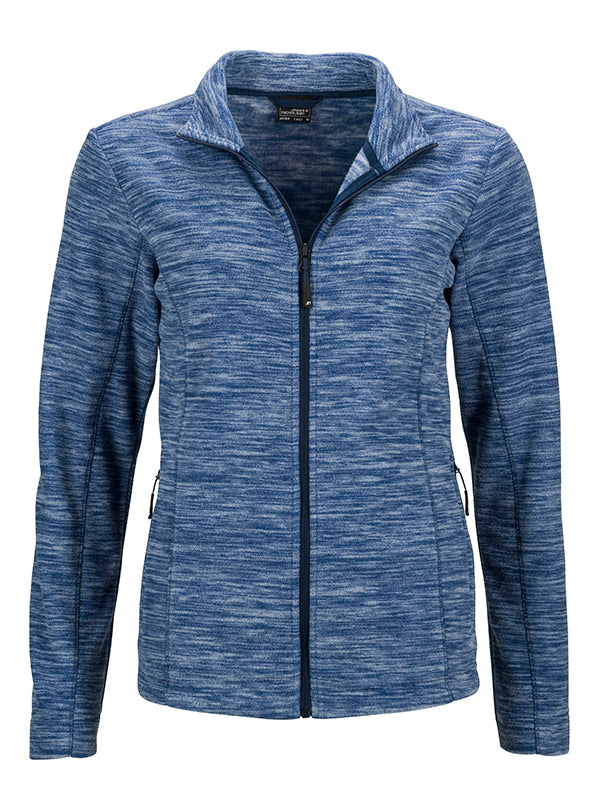 Laden Sie das Bild in Galerie -Viewer, Damen Fleecejacke in modischer Melange-Optik - JN769
