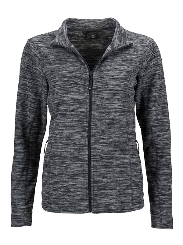 Laden Sie das Bild in Galerie -Viewer, Damen Fleecejacke in modischer Melange-Optik - JN769
