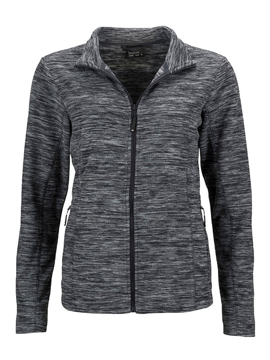 Damen Fleecejacke in modischer Melange-Optik - JN769
