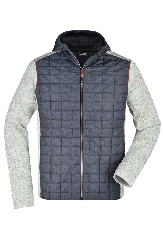 Strickfleecejacke im stylischen Materialmix - JN772