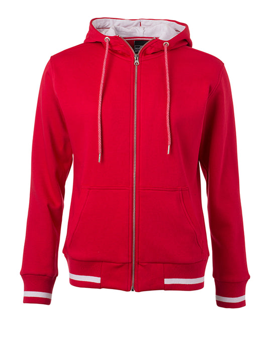 Sweat-Jacke mit Reißverschluss und Kapuze - JN775