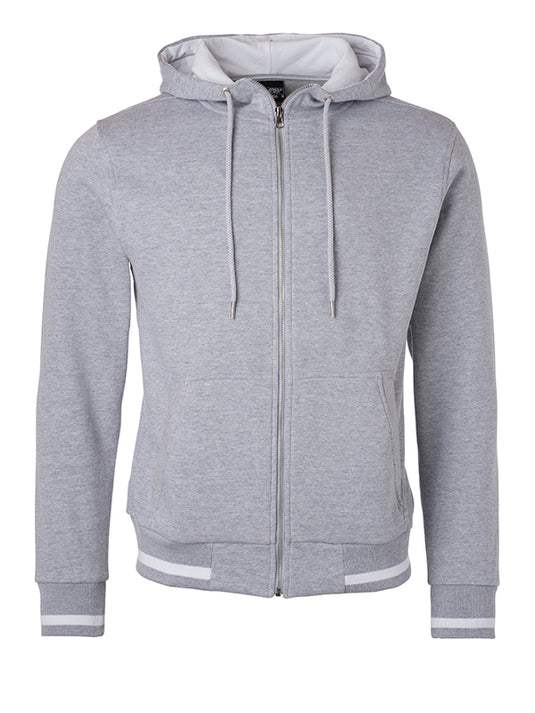 Sweat-Jacke mit Reißverschluss und Kapuze - JN776