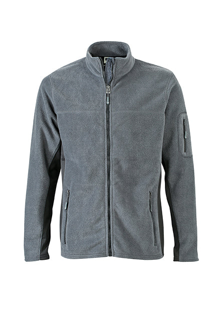 Laden Sie das Bild in Galerie -Viewer, Strapazierfähige Fleece Jacke im Materialmix - JN842
