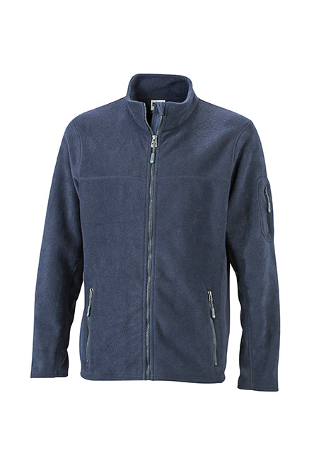 Strapazierfähige Fleece Jacke im Materialmix - JN842