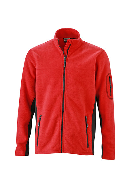 Laden Sie das Bild in Galerie -Viewer, Strapazierfähige Fleece Jacke im Materialmix - JN842
