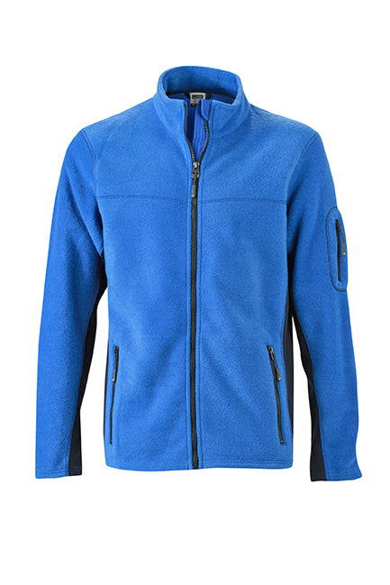 Laden Sie das Bild in Galerie -Viewer, Strapazierfähige Fleece Jacke im Materialmix - JN842
