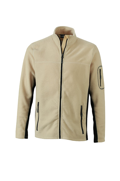 Laden Sie das Bild in Galerie -Viewer, Strapazierfähige Fleece Jacke im Materialmix - JN842
