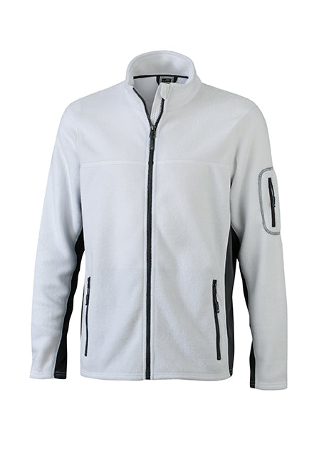 Laden Sie das Bild in Galerie -Viewer, Strapazierfähige Fleece Jacke im Materialmix - JN842
