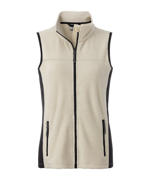 Strapazierfähige Fleece Weste im Materialmix - JN855