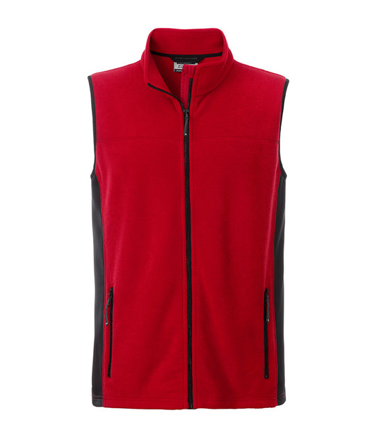 Strapazierfähige Fleece Weste im Materialmix - JN856