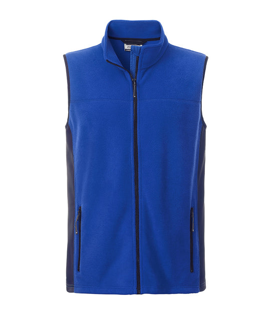 Strapazierfähige Fleece Weste im Materialmix - JN856