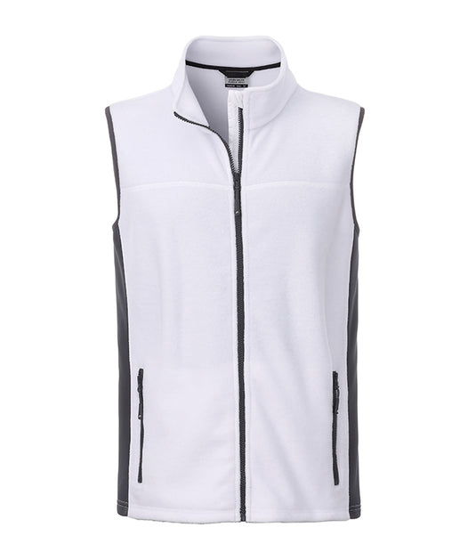 Strapazierfähige Fleece Weste im Materialmix - JN856
