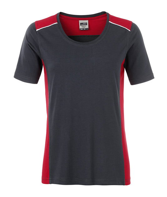 Strapazierfähiges und pflegeleichtes T-Shirt mit Kontrasteinsätzen - JN859
