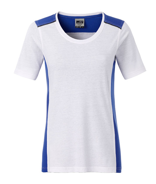 Strapazierfähiges und pflegeleichtes T-Shirt mit Kontrasteinsätzen - JN859