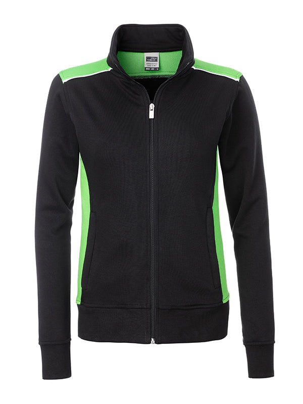Laden Sie das Bild in Galerie -Viewer, Sweat-Jacke mit Stehkragen und Kontrasteinsätzen - JN869
