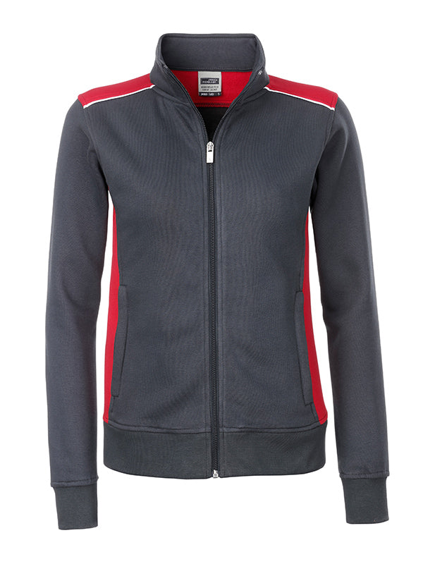 Laden Sie das Bild in Galerie -Viewer, Sweat-Jacke mit Stehkragen und Kontrasteinsätzen - JN869
