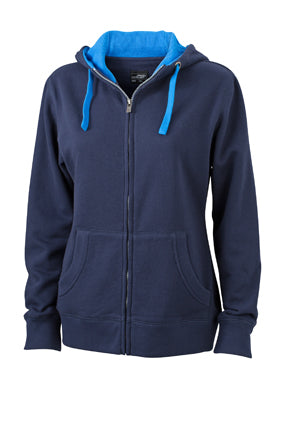 Sweat-Jacke mit Reißverschluss und Kapuze - JN962