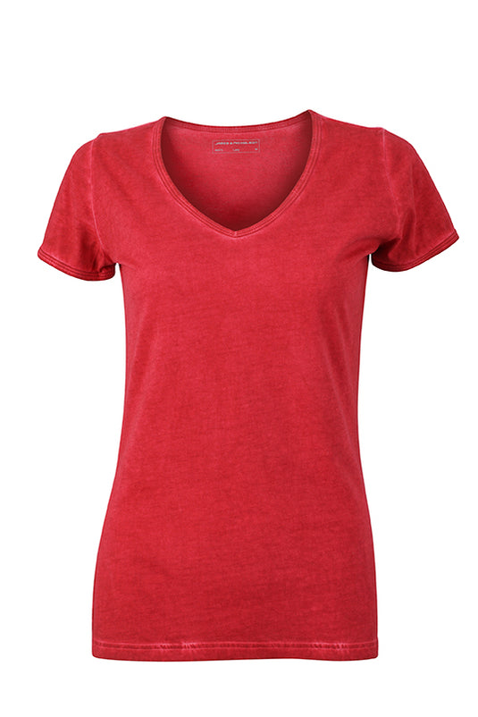 Trendiges T-Shirt mit V-Ausschnitt - JN975