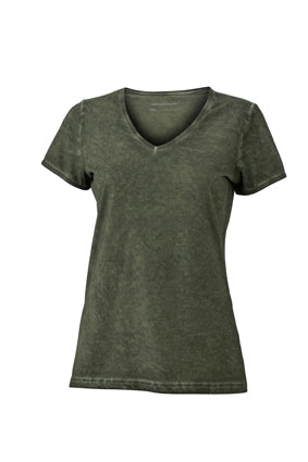 Trendiges T-Shirt mit V-Ausschnitt - JN975