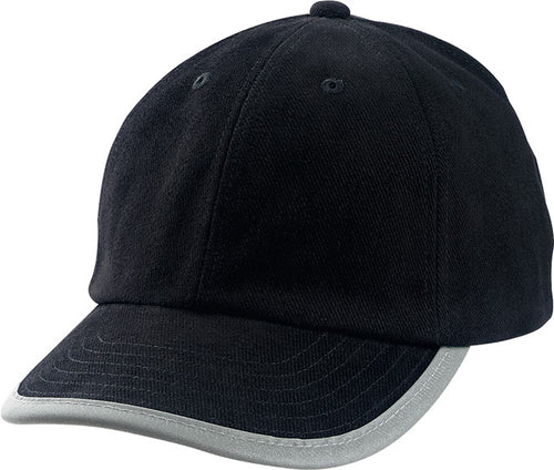 Originelles 6 Panel Cap mit reflektierender Schildeinfassung (ohne Schutzfunktion/keine PSA) - MB6192