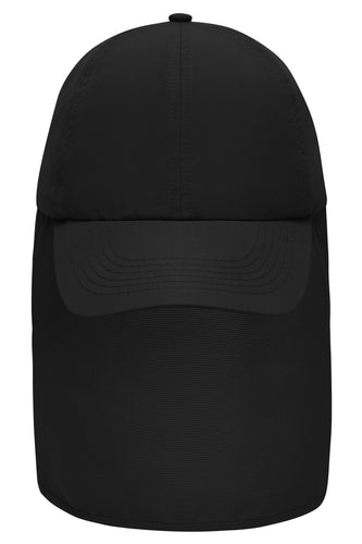 6 Panel Cap mit extra langem Nackenschutz - MB6243