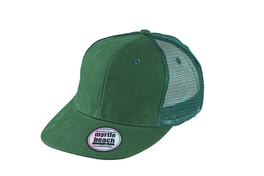 6 Panel Mesh Cap mit flachem Schild - MB6509