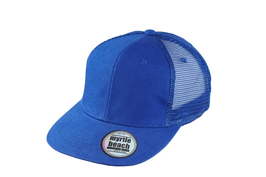6 Panel Mesh Cap mit flachem Schild - MB6509