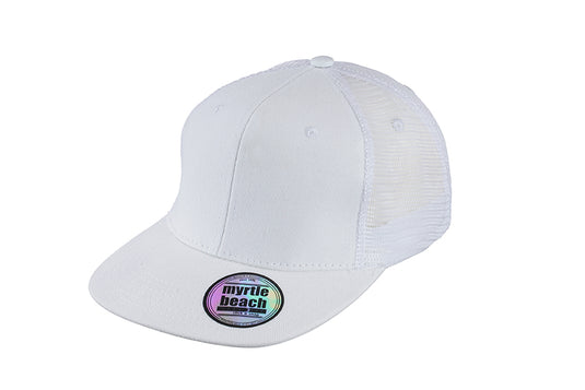 6 Panel Mesh Cap mit flachem Schild - MB6509