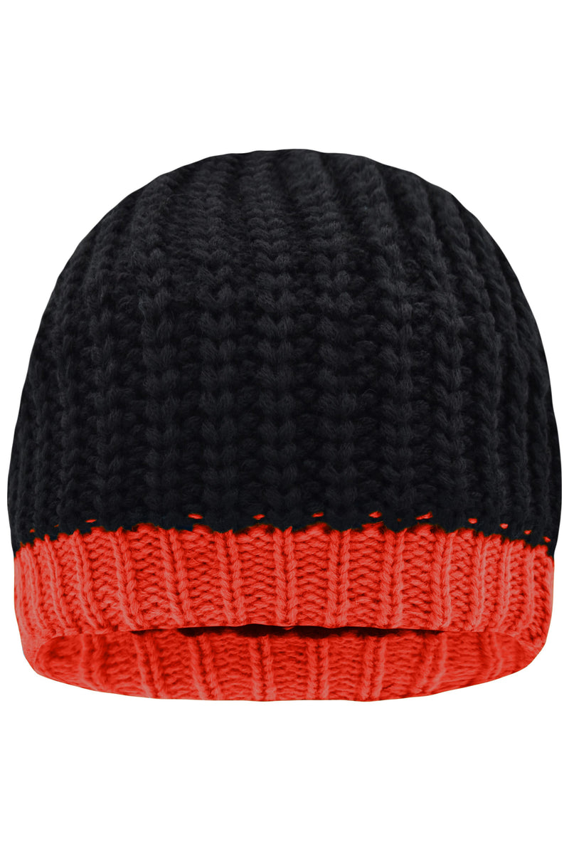 Laden Sie das Bild in Galerie -Viewer, Strickmütze mit Kontrastabschluss - MB7103
