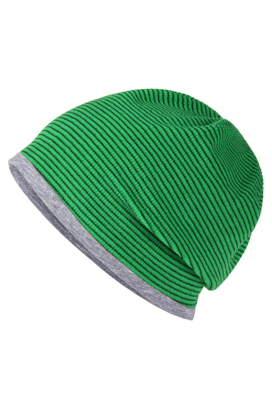 Stretchfleece-Mütze mit Kontrastabschluss - MB7127