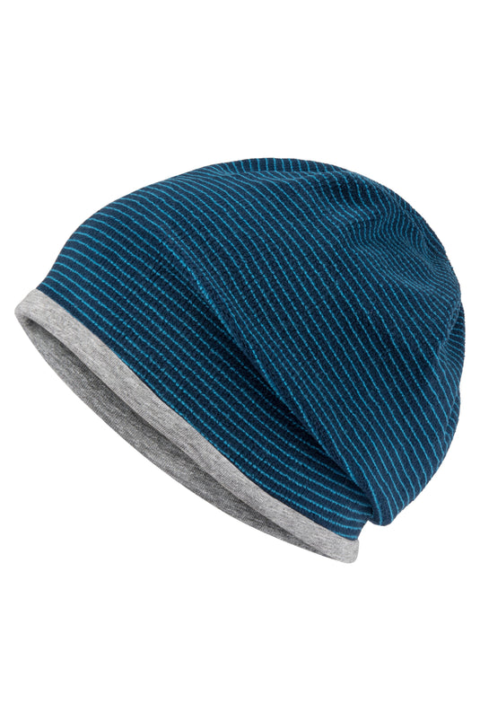 Stretchfleece-Mütze mit Kontrastabschluss - MB7127