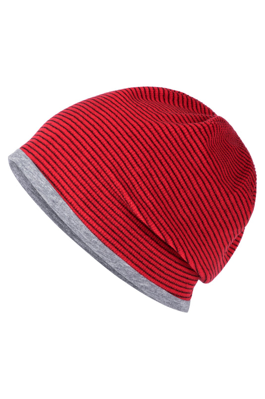 Stretchfleece-Mütze mit Kontrastabschluss - MB7127