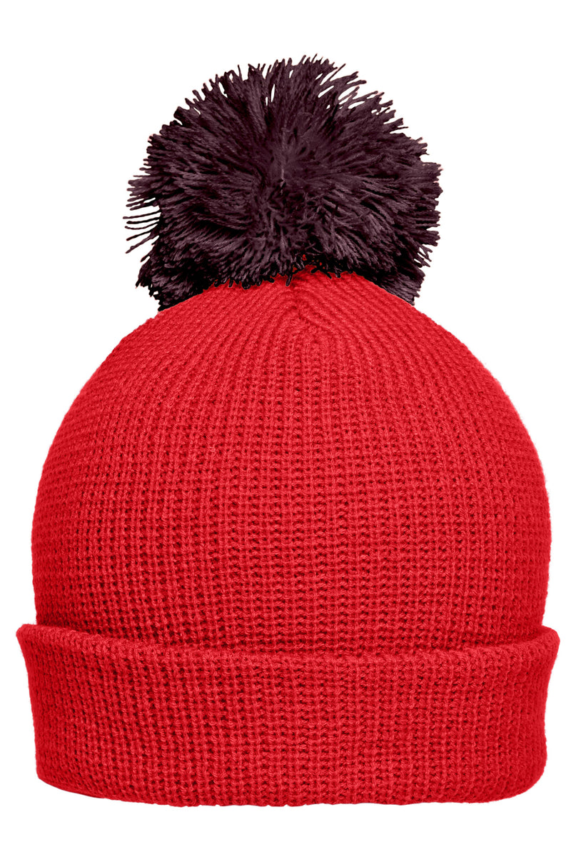 Laden Sie das Bild in Galerie -Viewer, Strickmütze mit Umschlag und Pompon - MB7967
