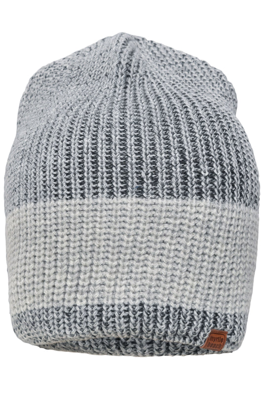 Melierte Strickmütze in modischem Ripp-Design - MB7993