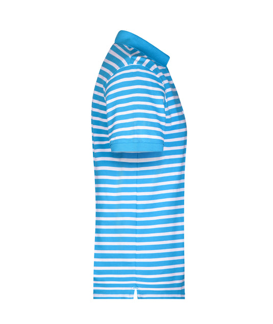 Polo in maritimem Look mit Brusttasche - 8030