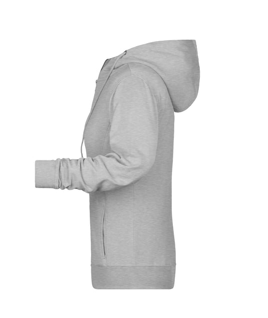 Sweat-Jacke mit Kapuze und Reißverschluss - 8025