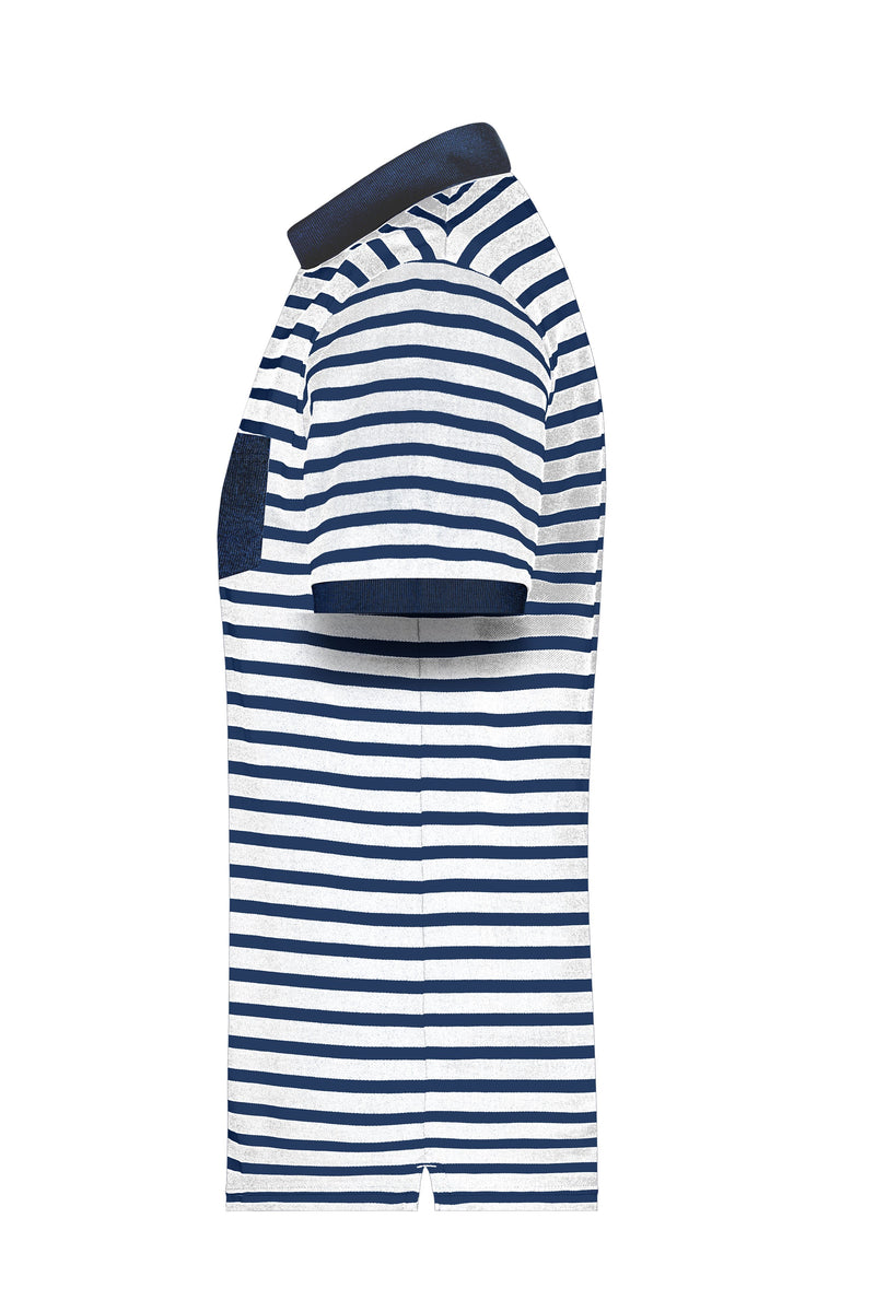 Laden Sie das Bild in Galerie -Viewer, Polo in maritimem Look mit Brusttasche - 8030
