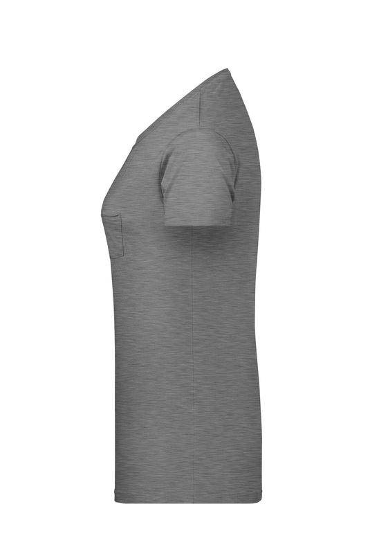 T-Shirt mit modischer Brusttasche - 8003